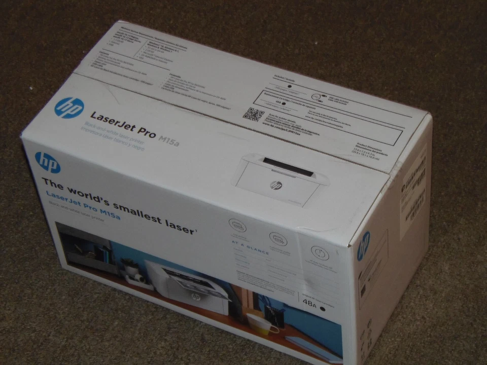 NEW SEALED HP Laserjet Pro M15A Smallest Monochrome Laser Printer USB WIRED - Image 1 of 1