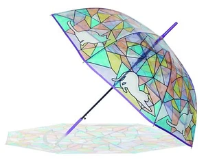 Santos stained glass umbrella with cat and triangle 58cm JK-140 JAPAN - Picture 1 of 6