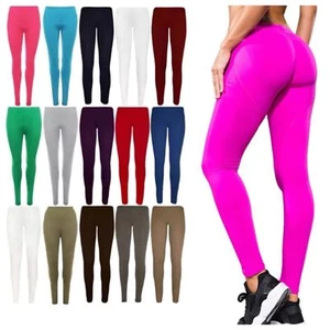 1x Leggings Full Length Women’s Girls Plus Sizes 8 10 12 14 16 18 20 22 26 28 30 - Picture 1 of 34