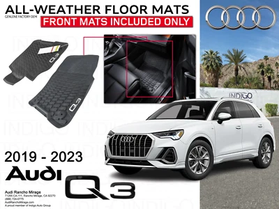 Alfombrillas originales Audi Q3 2019-2023 para todo tipo de clima - delanteras 83B-061-221-041 Foto 1 de 3