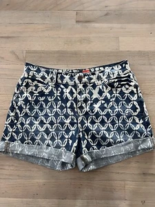 Pantalones Cortos Denim Anthropologie Pilcro And The Letterpress Hyphen Estampado Tie-dye Talla 26 - Imagen 1 de 5