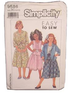 Camicetta top gonna bambina Simplicity 9586 taglia 7-10 modello cucito nuova - Foto 1 di 4