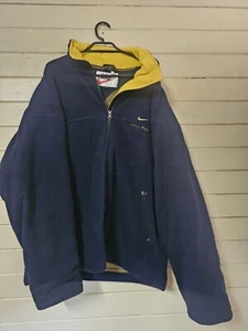 Vintage Mens Thick Fleece Nike Jacket Heavy Large Full Zip - Picture 1 of 8