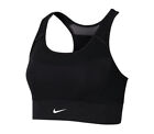 Nike Black Core Med Pad Pocket Sports Athletic Bra WOMENS SIZE LARGE ZP-4889