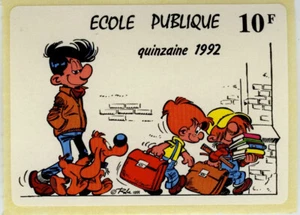 ROBA BOULE ET BILL ECOLE PUBLIQUE QUINZAINE 1992 AUTOCOLLANT PUBLICITAIRE - Picture 1 of 1