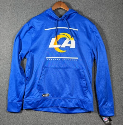 Sudadera con Capucha Los Angeles Rams New Era Royal Combine Auténtica Defensa Dividida Talla Grande Foto 1 de 4