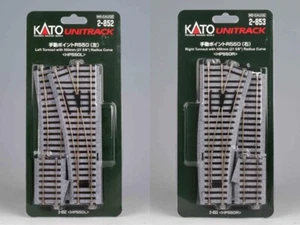 Kato HO Scale UniTrack Left Right Turnout with 550mm 21-5/8'' Radius Curve Track - Picture 1 of 3