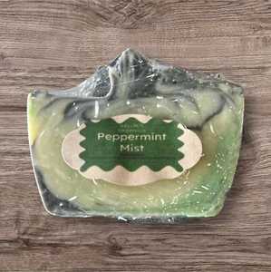 Cold Process Soap - Peppermint Mist-2 Bars - Picture 1 of 3