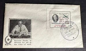 ECUADOR 1949/1950 *GREEN* FDR FDC ROOSEVELT VERY RARE -S18473 - Picture 1 of 1