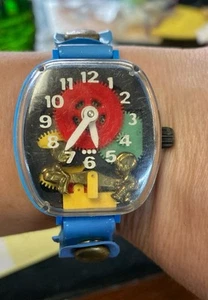 Wind-Up See-Saw Wrist Watch Merry Manufacturing Vintage Mechanical Teeter Totter - Picture 1 of 10