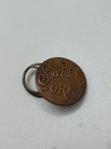 Bottone abiti da lavoro vintage dolce orr ottone .75"D - Foto 1 di 5