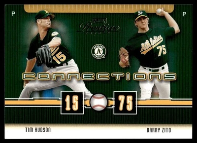 Playoff Prestige Connections 2003 Tim Hudson/Barry Zito #C-48 Atletics As Foto 1 de 2