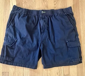 Tommy Bahama Shorts Mens 2XL Blue Relax Cargo Elastic Waist Drawstring 8" Inseam - Picture 1 of 12