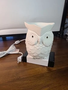 Scentsy White Owl Whoot Electric Wax Warmer Full Size Ceramic No Box Unused - Picture 1 of 16