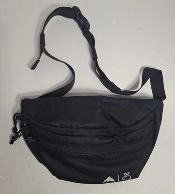 Сумка через плечо Burton черная Fanny Pack 2 кармана на молнии регулируемый ремень - Изображение 1 из 4
