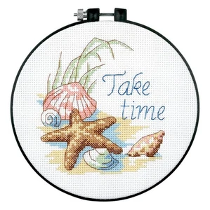 Dimensions Take Time Counted Cross Stitch Hoop Kit - Picture 1 of 1