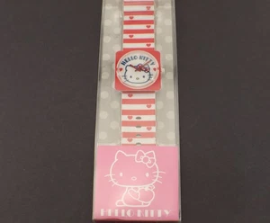 Hello Kitty WRISTWATCH Red/White Stripe #00445-6 Sanrio Analog Original Package - Picture 1 of 10