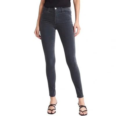 Adriano Goldschmied AG Womens Jean Size 26 Gray Velvet Corduroy Farrah High Rise - Image 1 of 4