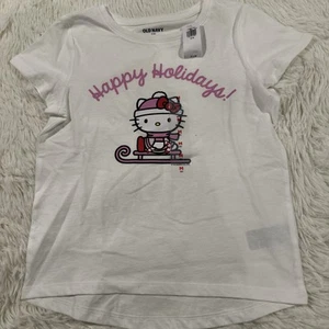 Old Navy girls Hello Kitty Happy Holidays Tee M 8 NWT adorable - Picture 1 of 7
