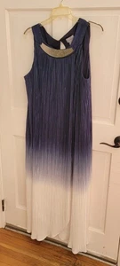 Catherine's Sz 2x NWT Blue Hombre Evening Dress - Picture 1 of 6