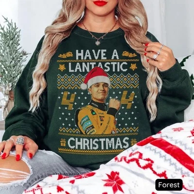 QUENTE! Moletom de Natal Lando Norris #4 Racing Team para presente de fã - Imagem 1 de 4