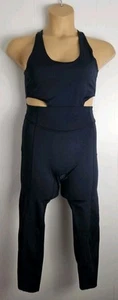 Free People Movement Black Back It Up One Piece Cut Out Jumper Bodysuit Sz M NWT - Picture 1 of 7