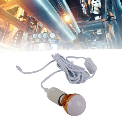 E27 Bombilla Bola Espiral LED Solar Luz Blanca para Tienda de Camping 12V 5W Foto 1 de 4