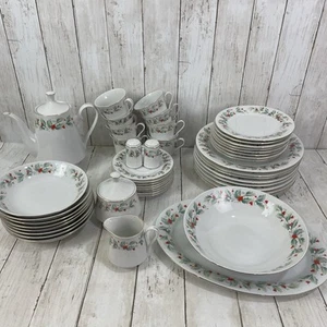 China PEARL Fine China Noel Porcelain Set Complete 49 Piece Christmas Dishes - Picture 1 of 12