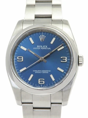 ROLEX Oyster Perpetual 116000 Stainless Steel 36mm Automatic Blue Men's #T103 - image 1 of 4