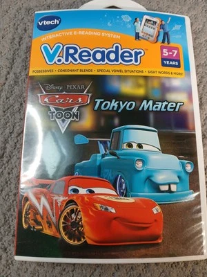 VTech V Reader Disney Pixar CARS TOKYO MATER 2010 CIB With Manual Tested Working - Image 1 of 4