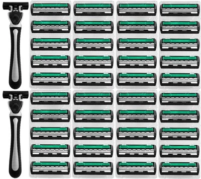 Einwegrasierer Set 42 Rasierklingen Rasierer Men Herren Nassrasierer 3 Klingen - Bild 1 von 4