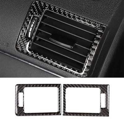 Console L&R Real Carbon Fiber For Benz C~Class 07~14 Air Outlet Vent Cover Trim - Image 1 of 4