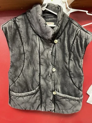 Chaleco acolchado Free People Roll With Us sin mangas nuevo sin etiquetas bolsillo M Foto 1 de 4