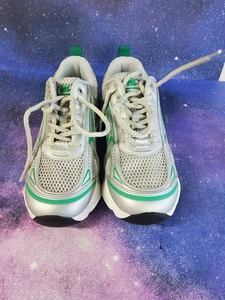 Steve Madden Women's Grey Speedster-e Trainers White and Green Sneakers Size 9. - Picture 1 of 6