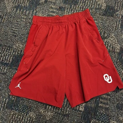 Air Jordan Red Crimson Mens OU Sooners Oklahoma Shorts Sz XL PE Player Exclusive - Image 1 of 4