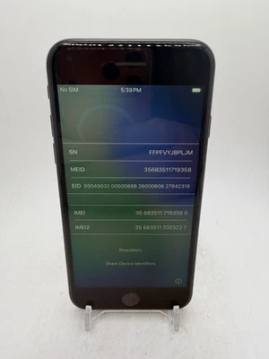 Apple iPhone SE 2.ª Generación - Negro - 64 GB - tal cual para salvamento/piezas/desmontaje Foto 1 de 4