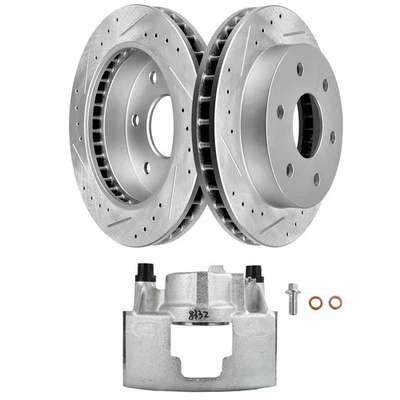 Pinza de freno delantera izquierda derecha rotores de freno 3 piezas para Chevrolet K2500 1988-1998 Foto 1 de 4