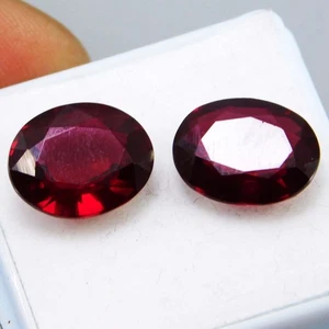 Lote de 2 piezas de granate umbalita rojo cereza intenso de 9,10 quilates del valle de Umba Tanzania - Imagen 1 de 10