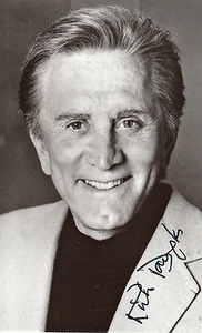 KIRT DOUGLAS  8"X10"  B & W Autographed Photocopy - Picture 1 of 1