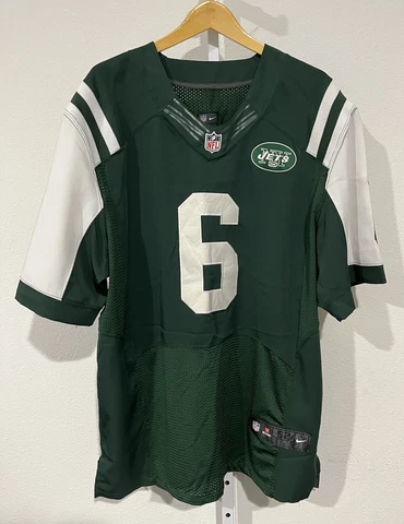 Nike Authentic Elite NFL New York Jets Mark Sanchez 6 Jersey Mens 52 XL Sewn Cover