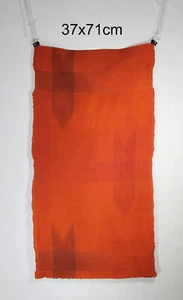 Antique Vintage Japanese silk kimono fabric orange brown arrow 2 - Picture 1 of 24