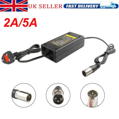 24V Mobility Scooter Wheelchair Battery Charger 2A/5A Amp XLR Scooter Charger UK