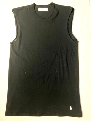 Vintage POLO RALPH LAUREN Mens Blk Sleeveless Cotton Tee T-shirt Tank Top  sz S - Image 1 of 4
