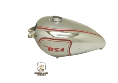 APTO PARA TANQUE DE GASOLINA CROMADO PINTADO ROJO Y PLATA ESTRELLA DORADA BSA ZB32 1950 Foto 1 de 4