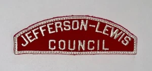 BOY SCOUT JEFFERSON - LEWIS COUNCIL RED & WHITE FULL STRIP - Picture 1 of 2