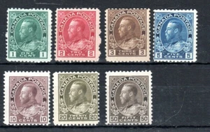 Canada 1911-22 values to 50c between SG 196-215 MLH/MH - Picture 1 of 1