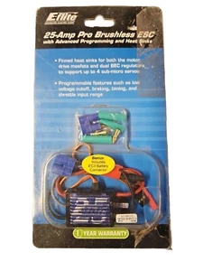 E-FLIGHT 25 AMP PRO BRUSHLESS ESC WITH ADVANCED PROGRAMMING AND HEAT SINKS - Picture 1 of 1