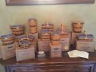LONGABERGER  COMPLETE JW MINIATURE BASKET COLLECTION & EXTRAS WITH BOXES/RARE