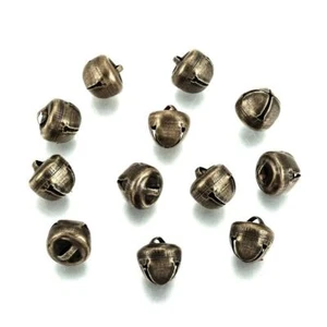Metal Alloy Christmas Jingle Bell Charms Antique Bronze 8mm Pack Of 30 - Picture 1 of 1