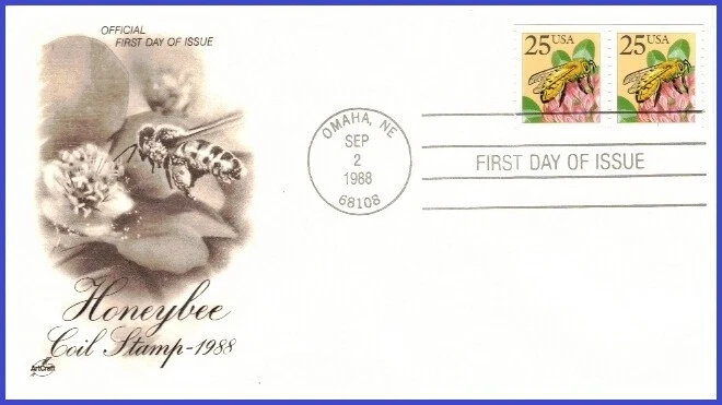 USA3 #2281 Pl #1 U/A ARTCRAFT FDC PNC2  Honeybee - Image 1 of 1